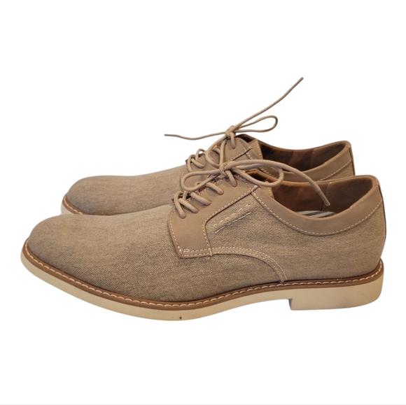 G. H. Bass & Co Lloyd Natural Canvas Oxford Shoes Sz.10